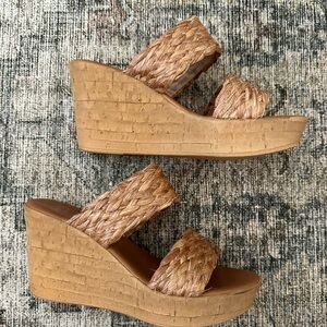 Italian Shoemakers Wedge Woven Sandal